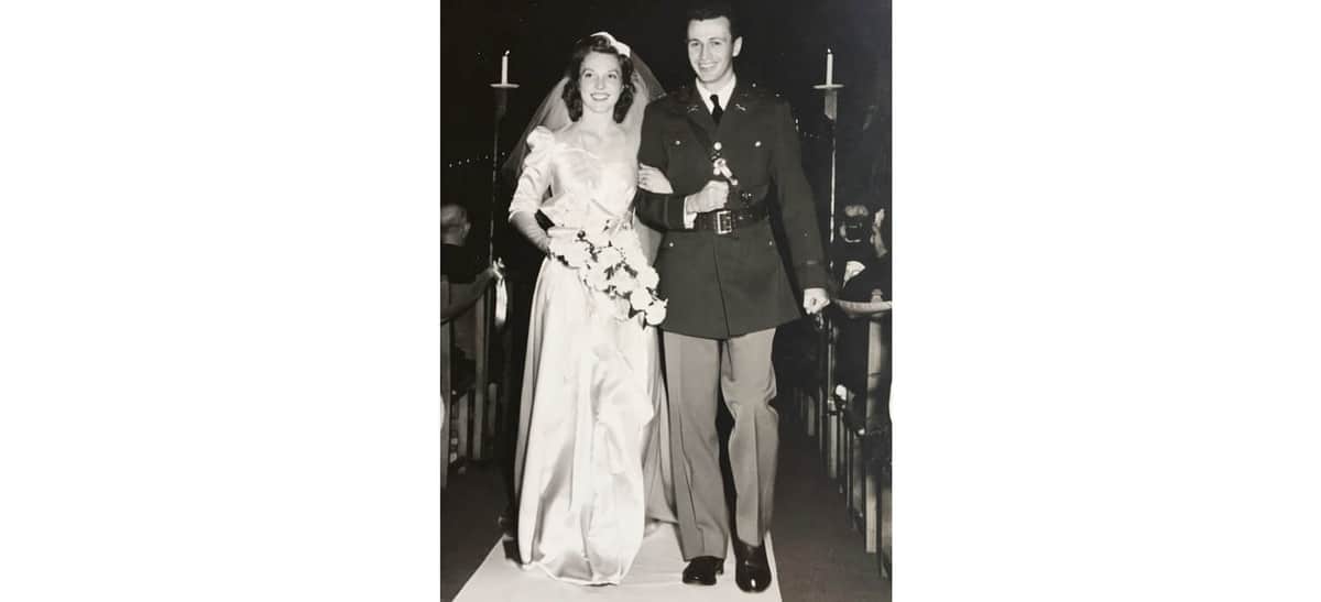 Margaret Howe McCaffery’s wedding in 1942, Beverly Hills, California.